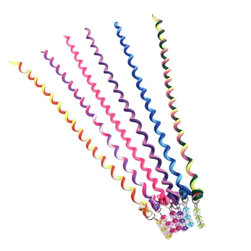 Bunte Haarzöpfe – Haarzopf-Wickelset | Silikon-Haarspange mit Spiralspinnen, buntes Haar | Haarwickelschnur sortiert mit Farbverlauf | Multi elastisches Flechtband für Mädchen von Generisch