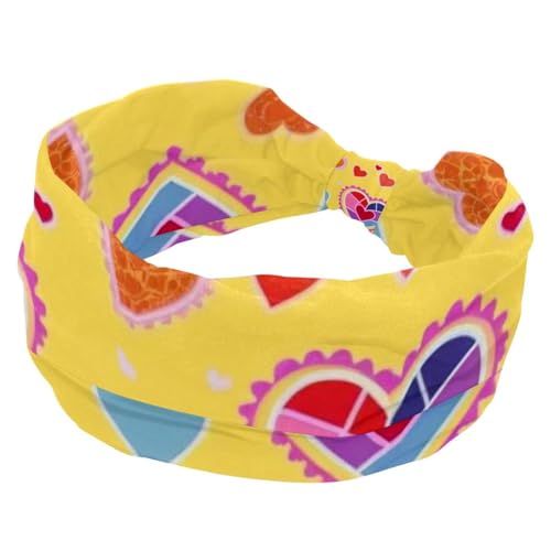 Bunte Love-1674 Haarbänder für Damen, elastisch, weich, breit und stilvoll, für alle Gelegenheiten, 1 Packung Bunte Love-1674 Haarbänder für Damen, elastisch, weich, breit und stilvoll, für alle Gelegenheiten, 1 Packung von Generisch
