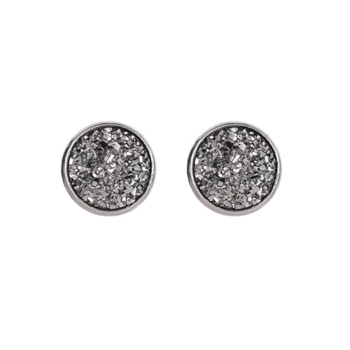 Bunte Ohrstecker für Damen, 1 Paar runde, baumelnde Tropfen-Ohrringe mit Anhängern, perfekt zum Ergänzen jedes Outfits Ohrringe Oben Unten (Grey, One Size) von Generisch