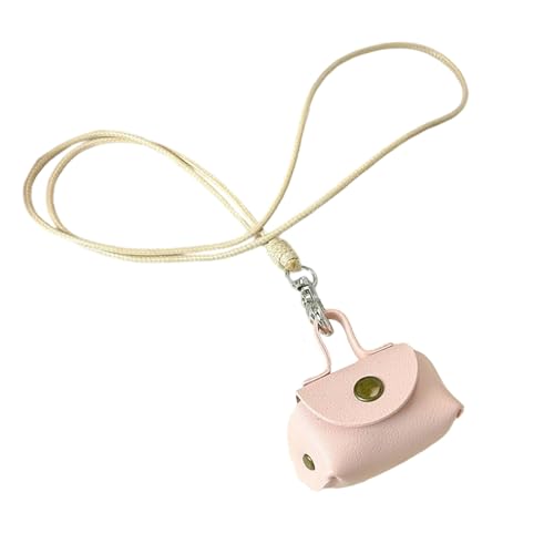 Bunte PU-Leder-Halskette, Taschenanhänger, Halskette für Damen, Frühlings-inspiriert, langes Umhängeband mit Dopamin-Farbtönen, As show, Leder von Generisch