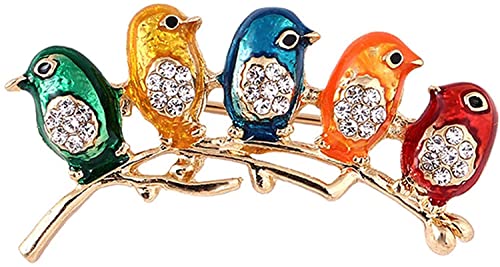 Bunte kleine Vögel Brosche Pins Legierung & Kristall Brosche Schmuck Geschenke Nützlich und Praktisch Clever treatment von Generisch