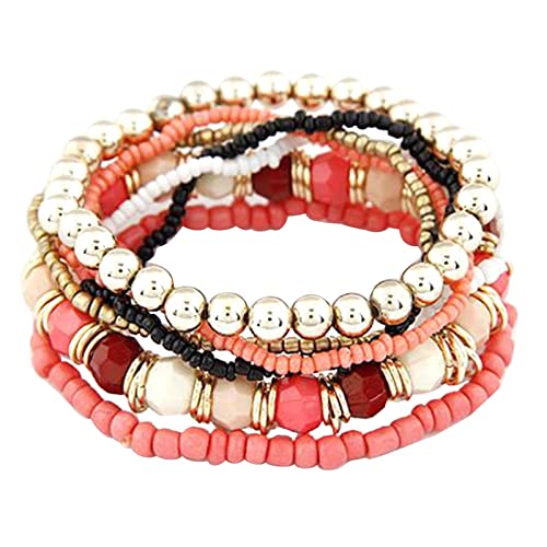 Buntes Perlenarmband-Set, süßes Armband ist das für Freunde, Schwestern und Mädchen. Lassen Sie Ihr Armband Ihre Ohrringe für Frauen Spaß machen, Einheitsgröße, Metall, Kein Edelstein von Generisch