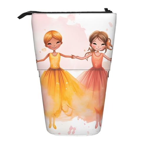 Buntes stehendes Federmäppchen für Mädchen, amerikanische Frauen, Stifteetui, Teleskop-Bleistifttasche, Pop-Up-Kosmetiktasche, Schreibwaren-Organizer für Schule, Büro, Reisen von Generisch