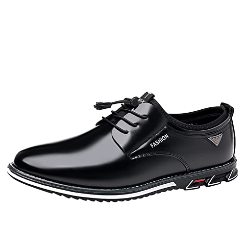 Business Schuhe Herren Anzugschuhe Herren Oxford Große Größe Lederschuhe Winter Schnürhalbschuhe Klassischer Hochzeitsschuh Bequeme Weichen Sohlen Arbeitsschuhe Spitzen Lackschuhe Glattleder 1 von Generisch