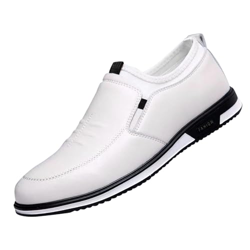 Business Schuhe Herren Leder, Lederschuhe Herren Outdoor, Anzugschuhe Weiche Sohle Freizeitschuhe rutschfest Arbeitsschuhe Bequeme Hochzeitsschuhe Klassischer Casual Herrenschuhe von Generisch