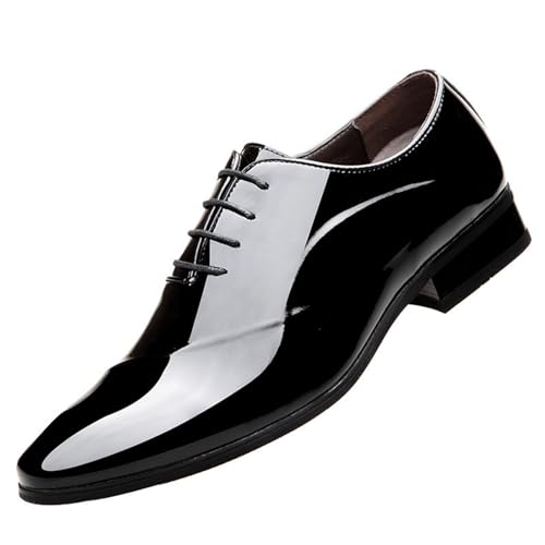 Business Schuhe Herren Schwarz Anzugschuhe Lackleder Freizeitschuhe Elegant Hochzeitsschuhe Spitze Zehe Abendschuhe Stilvoll und Schön Lederschuhe rutschfest Schlupfschuhe Business Schuhe Herren Schwarz Anzugschuhe Lackleder Freizeitschuhe Elegant Hochzeitsschuhe Spitze Zehe Abendschuhe Stilvoll und Schön Lederschuhe rutschfest Schlupfschuhe von Generisch