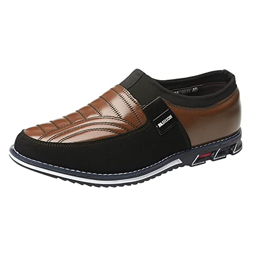 Businessschuhe Herren Leder Lederschuhe rutschfest Formale Schuhe Atmungsaktiv Leder Sneakers Wasserfest Schlupfschuhe Leicht Herrenschuhe Glattleder Freizeitschuhe Bequeme Halbschuhe von Generisch