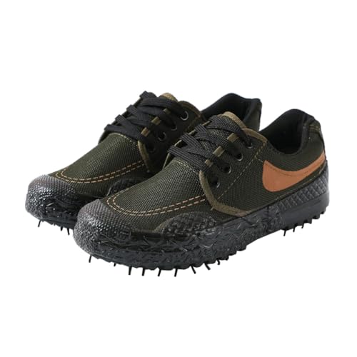 Camouflage Release Schuhe für Männer Anti Rutsch und verschleißfeste Baustelle Arbeitsschutz Turnschuhe für Männer und Frauen militärische Trainingsschuhe (grau,38) von Generisch