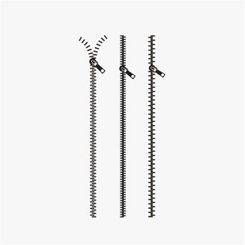 Campus Literary Männer und Frauen Reißverschluss Temporäre Tattoo-Aufkleber, wasserdicht und langlebig Geeignet für Frauen Aufkleber, Fake Tattoos(4pcs) von Generisch