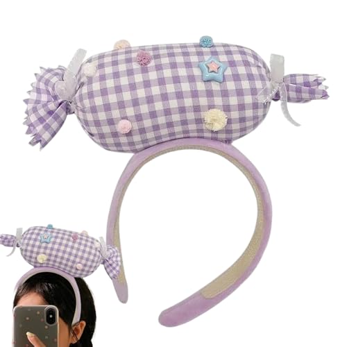 Candy Stirnband - 3D -Stirnband für Frauen & Mädchen, komfortable Kopfschmuck Bands Haarzubehör für Weihnacht Halloween Friends Fashion Outfit Party Kostüm von Generisch