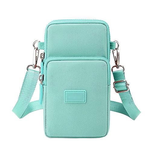 Canvas Damen Rucksack Mit Vielen FäChern Einfarbige, vielseitige Handytasche, Umhängetasche, vertikale -Wechseltasche Tailor Damen Rucksack Wasserdicht Herren (Mint Green, One Size) von Generisch