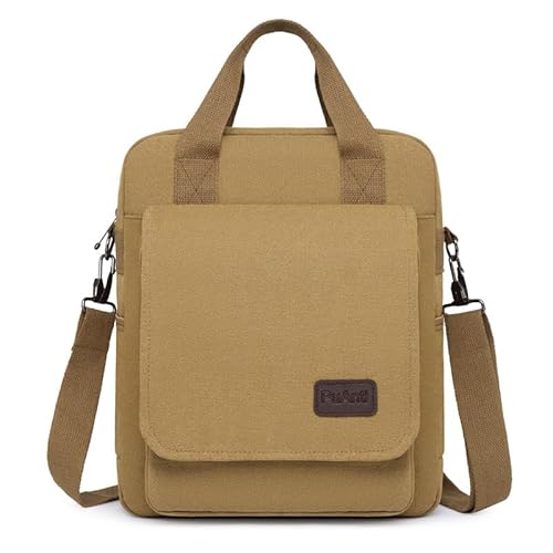 Canvas-Kuriertasche für Herren, kompakte, mehrschichtige Umhängetasche, leichte Reise-Organizer-Tasche für Senioren, lässige Alltagstasche für Business oder Markt, Khaki 10, Einheitsgröße Canvas-Kuriertasche für Herren, kompakte, mehrschichtige Umhängetasche, leichte Reise-Organizer-Tasche für Senioren, lässige Alltagstasche für Business oder Markt, Khaki 10, Einheitsgröße von Generisch
