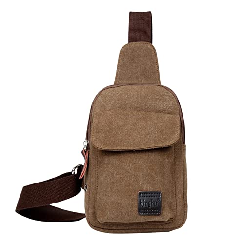 Canvas Satchel Casual Body Handtasche Messenger Shoulder Bag Men Shoulder Bags, coffee, Einheitsgröße von Generisch
