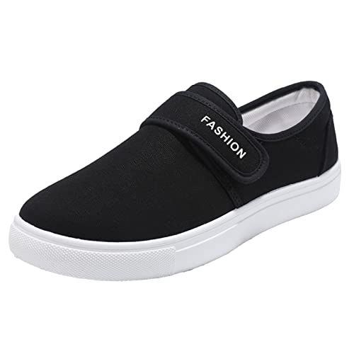 Canvas Schuhe Herren Freizeitschuhe Große Größe Boardschuhe Herren Walkingschuhe Slip-On Sneakers Weiche Wanderschuhe Fitnessschuhe Slippers Flache Loafer Mit rutschfeste Sohle Leichte Turnschuhe von Generisch