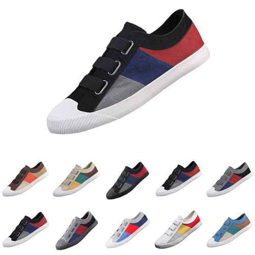 Canvas-Schuhe für Herren, weite Passform, niedrig, atmungsaktiv, Deck-Boot, lässig, Baumwoll-Leinen-Turnschuhe, Slip-On-Sneaker, bequem, leicht, rutschfest, klassische Wander-Sneaker, weiß, 42.5 EU Canvas-Schuhe für Herren, weite Passform, niedrig, atmungsaktiv, Deck-Boot, lässig, Baumwoll-Leinen-Turnschuhe, Slip-On-Sneaker, bequem, leicht, rutschfest, klassische Wander-Sneaker, weiß, 42.5 EU von Generisch