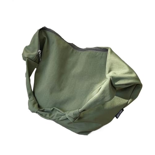Canvas-Tragetaschen für Damen, lässig, wilde Damen-Handtaschen, einfarbig, Schultertasche, einfache Kuriertasche für Damen, grün, Einheitsgröße von Generisch