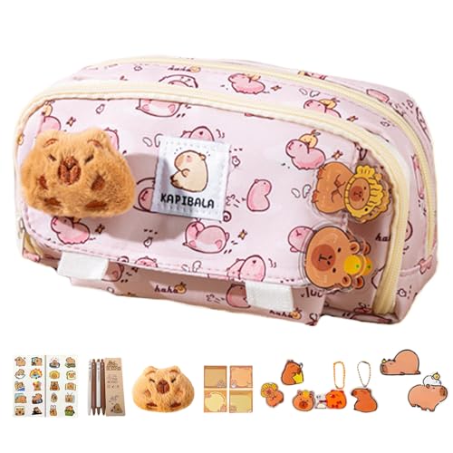 Capybara Federmäppchen, niedlich, breite Öffnung, Schreibwaren-Halter, Zubehör, ästhetische Tasche für Lehrer, Teenager, , Mädchen, Kinder, Schule, , Refer to description, Unisex Capybara Federmäppchen, niedlich, breite Öffnung, Schreibwaren-Halter, Zubehör, ästhetische Tasche für Lehrer, Teenager, , Mädchen, Kinder, Schule, , Refer to description, Unisex von Generisch