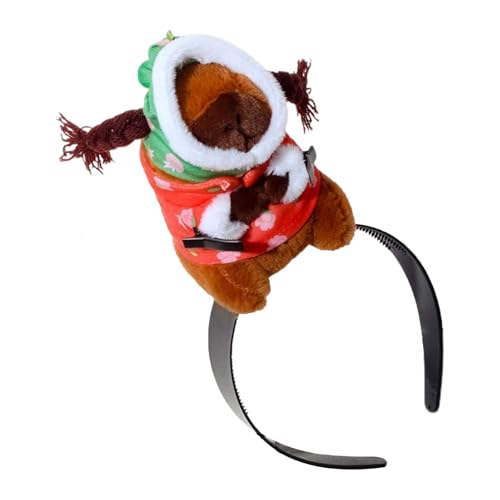 Capybara Hair Band - Animal Stirnband | Niedliche Plüschhaar -Reifen | Non -Slip Face -Waschstirnband | Funny Capybara Style Head Wrap für Hautpflege Make -up Spa Bad | Bequemes Haarzubehör von Generisch