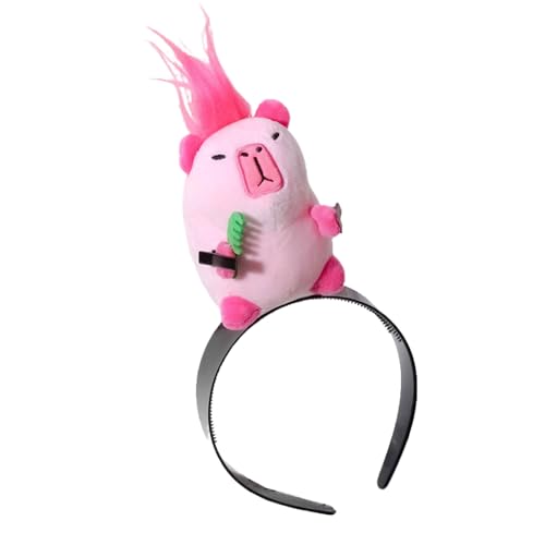 Capybara Hair Band - Animal Stirnband | Niedliche Plüschhaar -Reifen | Non -Slip Face -Waschstirnband | Funny Capybara Style Head Wrap für Hautpflege Make -up Spa Bad | Bequemes Haarzubehör von Generisch
