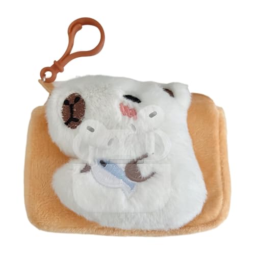 Capybara Münzgeldbörse – niedliche, kompakte Geldbörse, kleine Dinge, bezauberndes Capybara-Design, tragbare, stilvolle Tier-Münztasche, langlebig, niedlicher Capybara-Münzhalter für Schlüsselanhänger von Generisch
