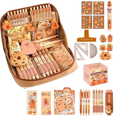 Capybara Stationery Set | Capybara Pencil Fall | Nettes Bleistiftkoffer Mit Großer Kapazität | Ästhetische Capybaras Briefpapier | Stationerys Vorräte Umfassen Aufkleber Capybara Stationery Set | Capybara Pencil Fall | Nettes Bleistiftkoffer Mit Großer Kapazität | Ästhetische Capybaras Briefpapier | Stationerys Vorräte Umfassen Aufkleber von Generisch