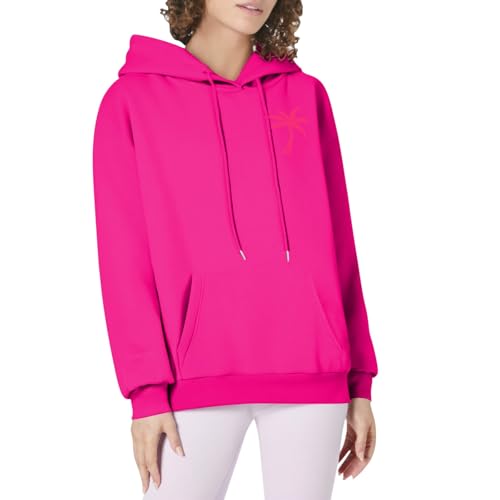 Cardigan Teenager Hoodies für Frauen und Mädchen, süße grafische Sweatshirts, Y2K-Tops mit 2025 Sweater Damen Ohne (Hot Pink, M) von Generisch
