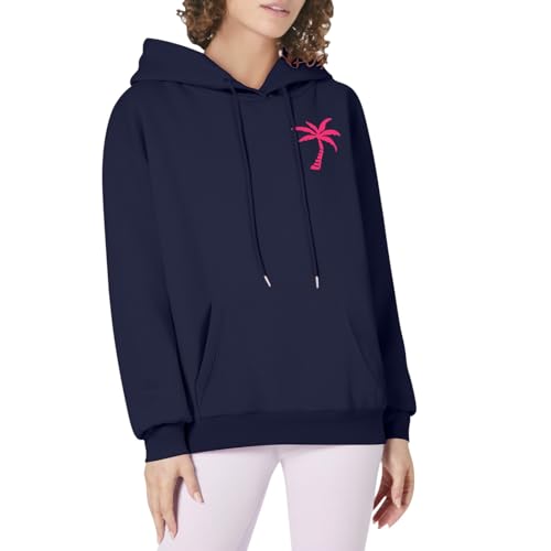 Cardigan Teenager Hoodies für Frauen und Mädchen, süße grafische Sweatshirts, Y2K-Tops mit 2025 Sweater Damen Ohne (Navy, XXL) von Generisch