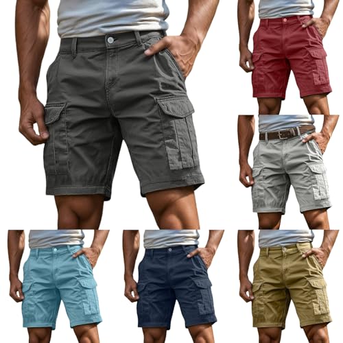 Cargo Shorts Herren Baumwolle mit Reißverschluss und Knopf Mehrere Taschen Kurze Hosen Bermuda Cargoshorts Outdoor Arbeitsshorts Klassische Geschnittene Cargoshorts Herren Kurze Outdoorhose Shorts Cargo Shorts Herren Baumwolle mit Reißverschluss und Knopf Mehrere Taschen Kurze Hosen Bermuda Cargoshorts Outdoor Arbeitsshorts Klassische Geschnittene Cargoshorts Herren Kurze Outdoorhose Shorts von Generisch