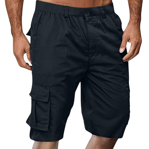 Cargo Shorts Herren Kurze Hosen Cargoshorts Männer mit Reißverschluss und Knopf Leicht Bermuda Shorts Klassische Geschnittene Kurze Hose 3/4 Schwarz Wanderhose Outdoor Hosen Cargo Shorts Herren Kurze Hosen Cargoshorts Männer mit Reißverschluss und Knopf Leicht Bermuda Shorts Klassische Geschnittene Kurze Hose 3/4 Schwarz Wanderhose Outdoor Hosen von Generisch