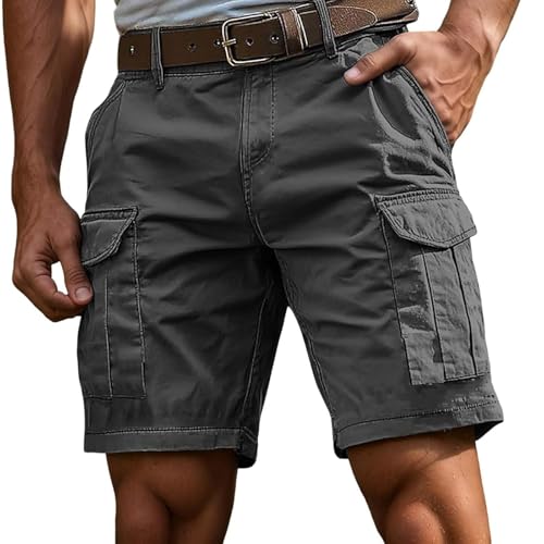 Cargo Shorts Herren Sommer Freizeithose mit Mehrere Taschen Cargo Sportshorts Kurz Hosen Cargohose Einfarbig Arbeitshosen Sommer Shorts Klassische Geschnittene Outdoorhose Klassisch Cargo Shorts Herren Sommer Freizeithose mit Mehrere Taschen Cargo Sportshorts Kurz Hosen Cargohose Einfarbig Arbeitshosen Sommer Shorts Klassische Geschnittene Outdoorhose Klassisch von Generisch