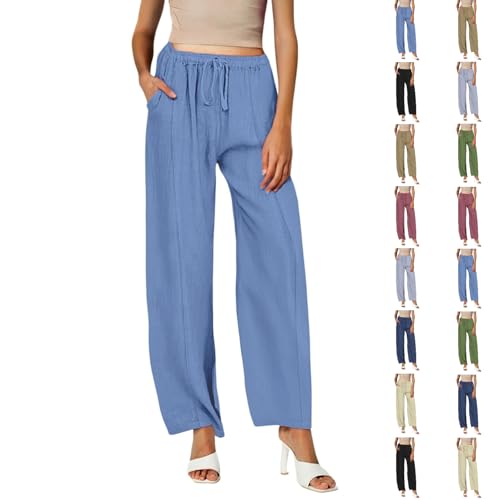 Cargohose Damen Jogginghose Sporthosen Lange Yoga Hosen Loose Casual Jogginghose High Waist Y2k Elastischer Freizeithosen Hohe Trainingsanzug Hosen Sweathose mit Taschen von Generisch