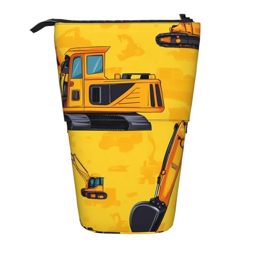 Cartoon-Bagger-Federmäppchen, niedlicher LKW, Stifteetui, Teleskop-Bleistifttasche, Pop-Up-Kosmetiktasche, Schreibwaren-Organizer für Schule, Büro, Reisen von Generisch