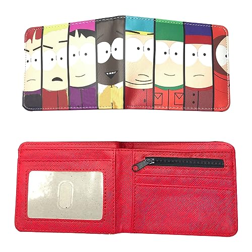 Cartoon Charakter Bifold Wallet, Cartoon Leder Geldbörse, Kreditkarte ID Karte kleine Münzen niedliches schlankes Design für Jungen Mädchen Geldbörsen, Mehrfarbig, Cartoon von Generisch