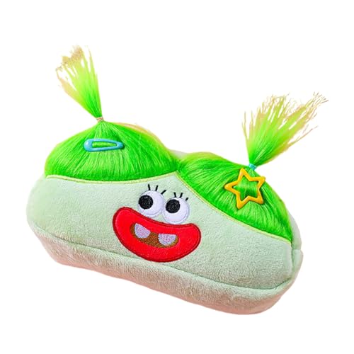 Cartoon-Federmäppchen – niedliches Federmäppchen – ästhetisch – Schreibwaren-Aufbewahrungstasche, Federmäppchen, Organizer, Stifttasche für Schüler, grün, Refer to description, Unisex von Generisch