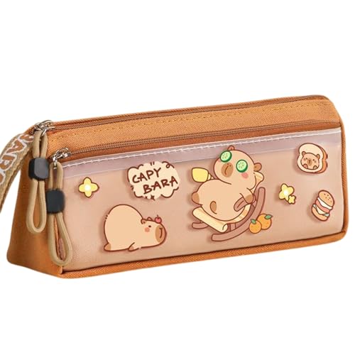 Cartoon Niedliche Capybara Mehr Schicht ige Bleistift hüllen, Studenten Schreibwaren Organizer Bleistift Tasche von Generisch