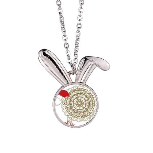 Cartoon-Schaf-Mütze, Socken, Kaninchen-Halskette, Anhänger, Hase, Tierschmuck, Geschenk von Generisch