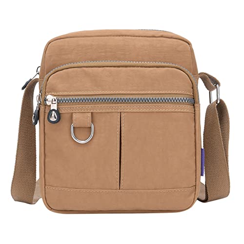 Casual Nylon Geldbörse Handtasche Umhängetasche Wasserdichte Umhängetasche Handtasche für Frauen Sportleggings Damen Blickdicht Mit Taschen (Beige, One Size) von Generisch