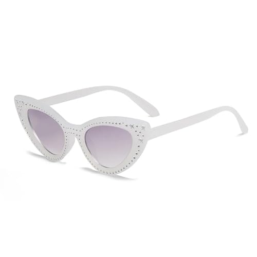Cat Eye Diamant Sonnenbrille Mode Sonnenbrille Damen Brille, violett, Einheitsgröße von Generisch