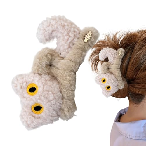 Cat Hairr Clips-Furry Claww Clip Dickk Dünne Haare, Cartoon Plushh Haarnadel | Niedliche Haarclip Fr-dicke Hähne, Slip Plüschhaarklaue, Babyhaarklammern Für Feines Haar, Luftzubehör Für Mädchen von Generisch