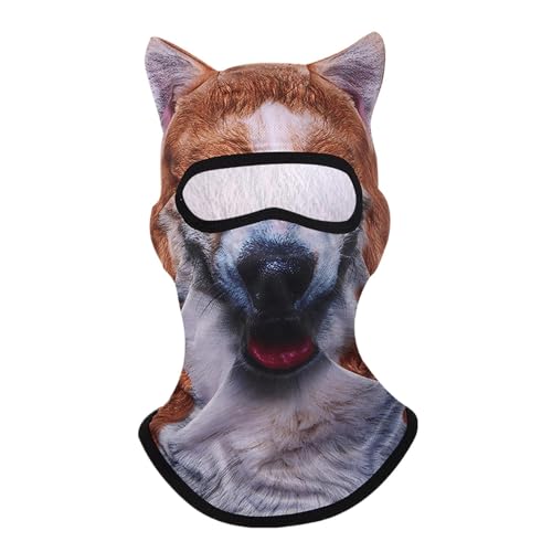 Cat Ski Sheisty Face Maske | Katzen Skimaske | Hunde Skimaske mit Ohren | Atmungsaktive 3D Tier Sturmmaske | Katzen Maske mit Vollständiger Abdeckung für Skifahren und Outdoor Aktivitäten von Generisch