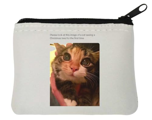 Cat sees Christmas Lights for the First time Funny Meme Neoprene Coin Purse Pouch 12x9cm White Cat sees Christmas Lights for the First time Funny Meme Neoprene Coin Purse Pouch 12x9cm White von Generisch
