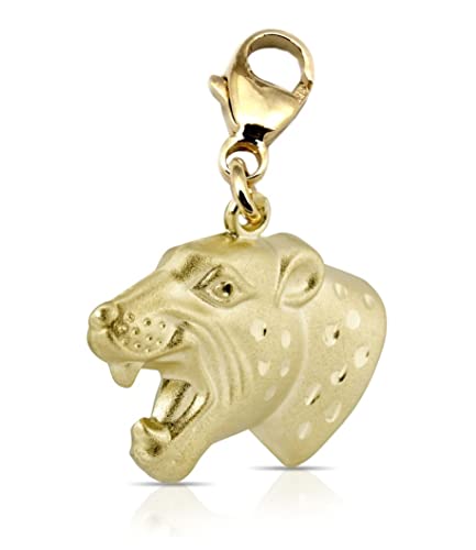 Charm Anhänger Panther Gold 585 Löwe Raubkatze Jaguar Karabiner 14 Karat Gelbgold Charm Anhänger Panther Gold 585 Löwe Raubkatze Jaguar Karabiner 14 Karat Gelbgold von Generisch