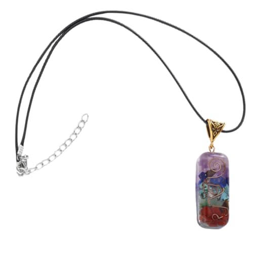 Charm-Stein-Chakra-Anhänger, Halskette für Herren, Schmuck, Retro, Yoga, Damen, Geschenk, Zubehör, Langlebigkeit von Generisch