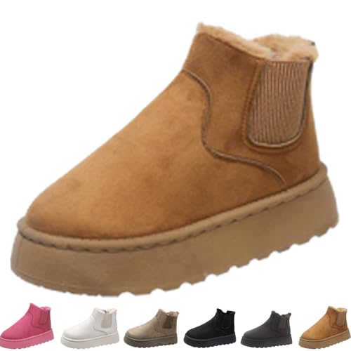Charmella Boots for Women, Charmella Women's winter Fashion thick-soled snow boots cotton shoes soft and comfortable (Kamel, Erwachsene, 39, Numerisch, EU Schuhgrößensystem, M) von Generisch