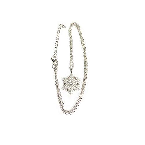 Charms Damen Kristall Schneeflocke Zirkon Blume Weihnachten Halsketten & Anhänger Schmuck für Frauen Pullover Halskette langlebig und nützlich Deft verarbeitet von Generisch