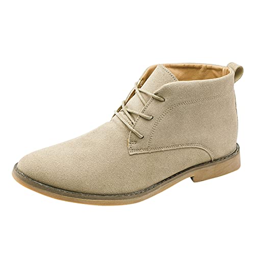 Chelsea Boots Herren Wildleder, Stiefeletten Herren Western Trekkingschuhe Wandern Desert Boot Warme Freizeitschuhe Outdoor Herbstschuhe Gothic Stiefel Mittelalter Wanderstiefel rutschfeste Boots von Generisch