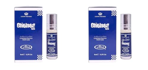Chelsea Man Concentrated Perfume Oil 6ml Roll-On – Long Lasting, Alcohol Free, Masculine Attar – Pack of 2 von Generisch