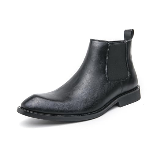 Chelsea-Stiefel für Herren, Leder, elegante Stiefel, Schwarz , 42 2/3 EU Chelsea-Stiefel für Herren, Leder, elegante Stiefel, Schwarz , 42 2/3 EU von Generisch