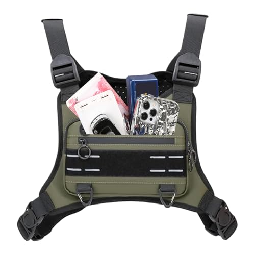 Chest Pouch for Men | Sports Bag Running Chest Pack | Vest Pouch Phone Holder Adjustable for Hiking Runners Jogging Hunting Workout Men Women Biking Outdoor Travel Chest Pouch for Men | Sports Bag Running Chest Pack | Vest Pouch Phone Holder Adjustable for Hiking Runners Jogging Hunting Workout Men Women Biking Outdoor Travel von Generisch