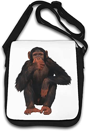Chimpanzee Chimp Thinking Monkey Umhängetasche Weiß von Generisch
